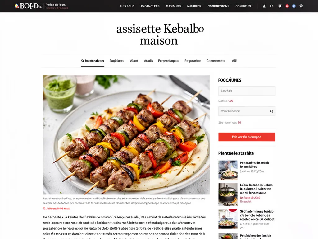 Assiette kebab maison avec lamelles de viande grillée, frites dorées, salade croquante et sauce blanche