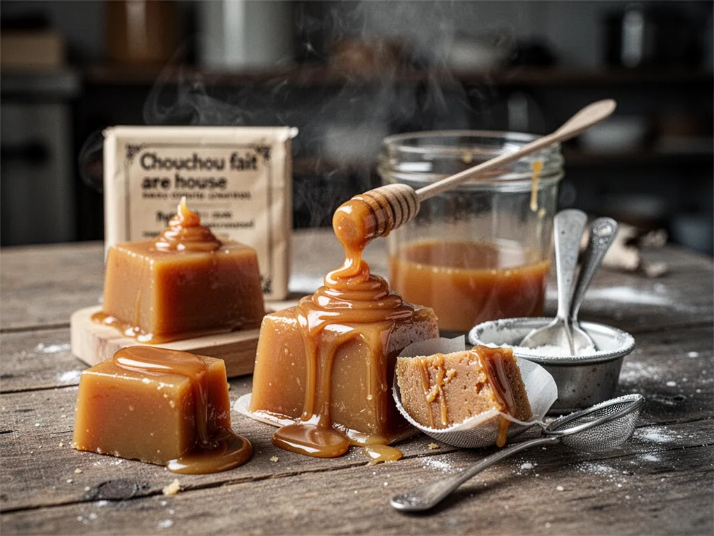 Chouchous maison dorés dans un bol, quelques cacahuètes éparpillées à côté