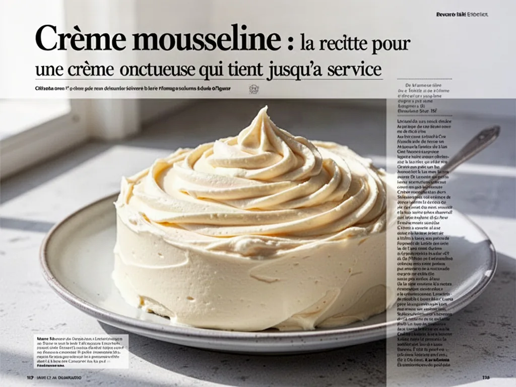Crème mousseline : la recette pour une crème onctueuse qui tient jusqu'au service