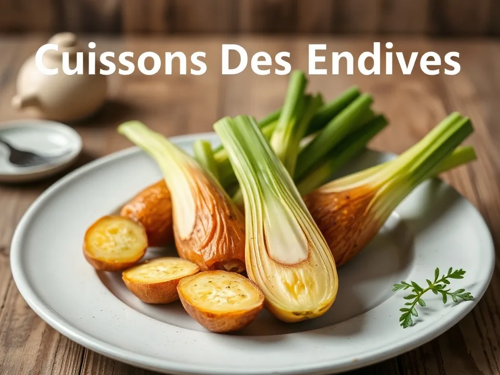 Endives dorées dans une poêle, l'eau de cuisson maîtrisée pour adoucir l'amertume
