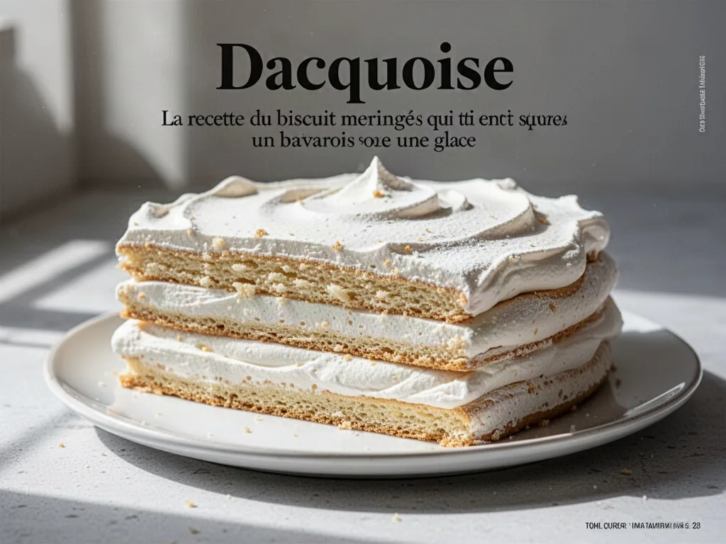 Dacquoise : la recette du biscuit meringué qui tient sous un bavarois ou une glace