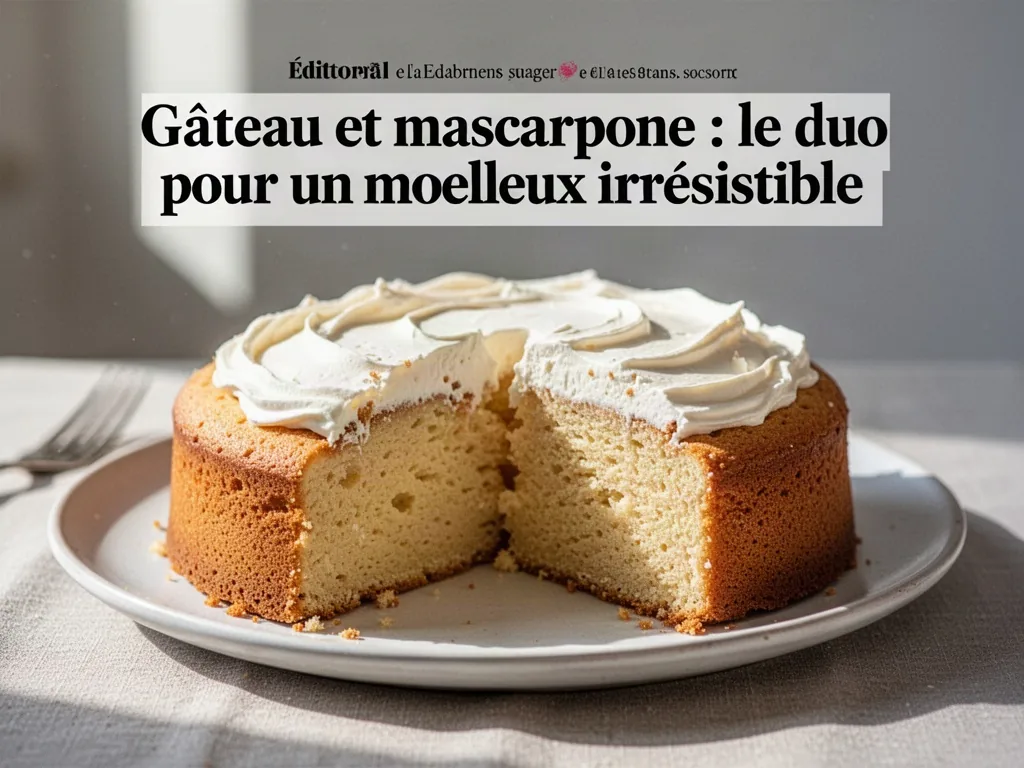 Gâteau et mascarpone : le duo pour un moelleux irrésistible