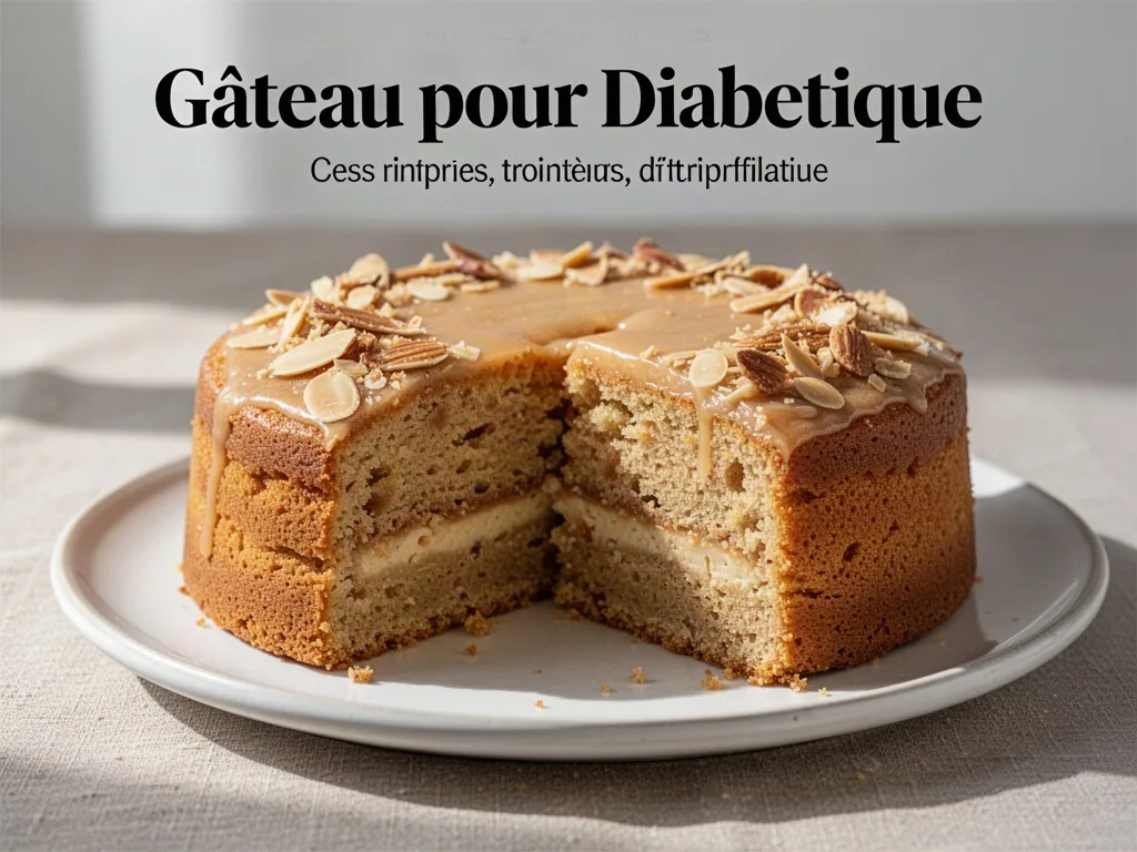 Gâteau pour diabétique aux fruits rouges servi sur une assiette