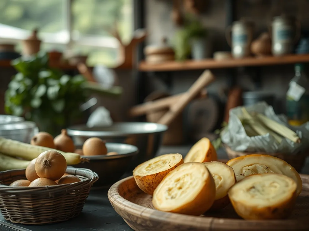 Patates douces rôties au four dans un plat, parsemées de paprika et de coriandre fraîche