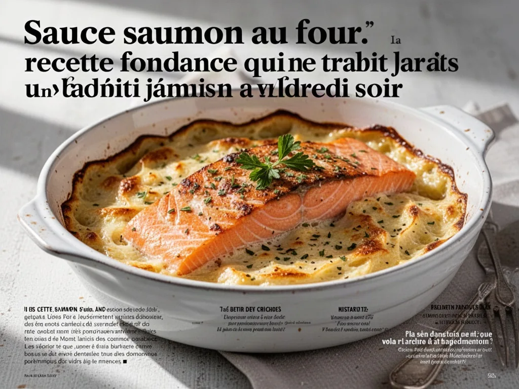 Sauce saumon au four : la recette fondante qui ne trahit jamais un vendredi soir