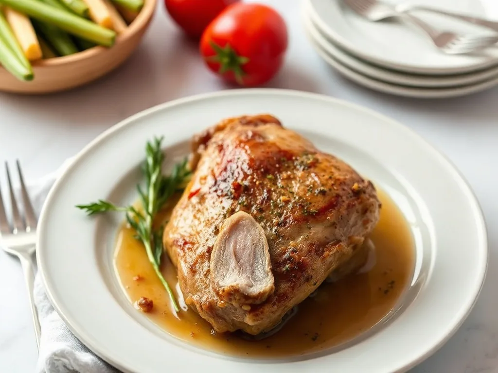 Gigot d'agneau rôti au four chaleur tournante, minuteur affichant le temps de cuisson